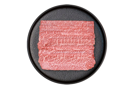 大和榛原牛A5霜降りモモ肉 しゃぶしゃぶ用 シート巻き 化粧箱入