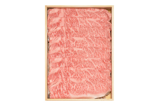 大和榛原牛A5吟撰極上ロース しゃぶしゃぶ用 シート巻き 木製箱入