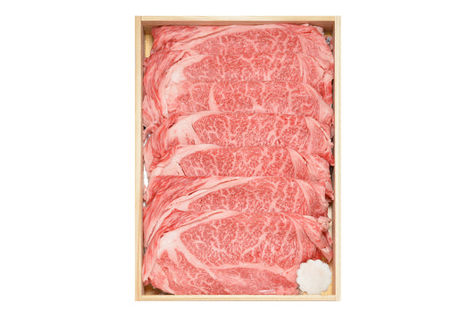 大和榛原牛A5特選ロース すき焼き用 シート巻き 木製箱入