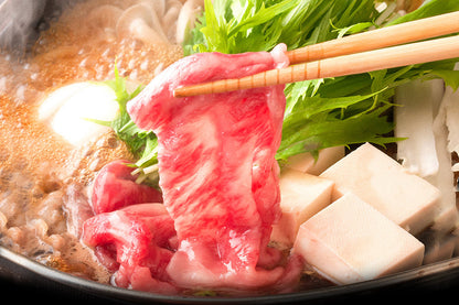 大和榛原牛A5特選ロース すき焼き用 シート巻き 木製箱入