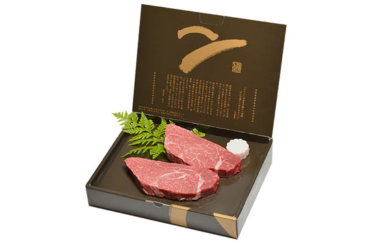 大和榛原牛A5フィレ肉ステーキ 化粧箱入